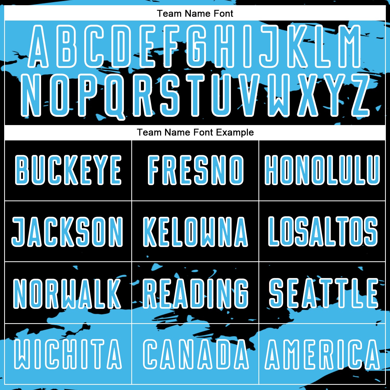 Custom Black Sky Blue-White Abstract Fragment Art Sublimation Soccer Uniform Jersey