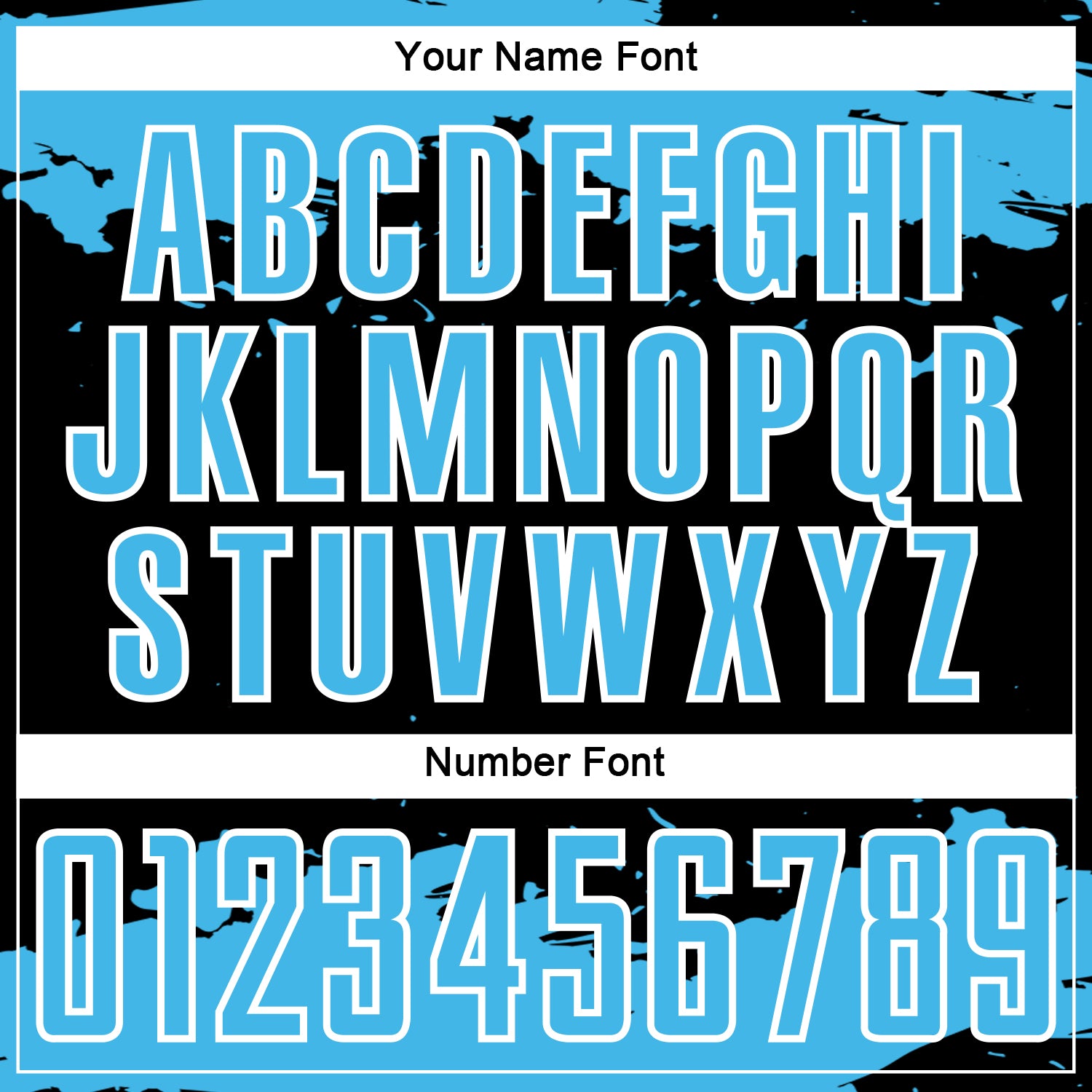 Custom Black Sky Blue-White Abstract Fragment Art Sublimation Soccer Uniform Jersey