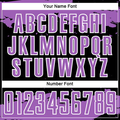 Custom Black Medium Purple-White Abstract Fragment Art Sublimation Soccer Uniform Jersey