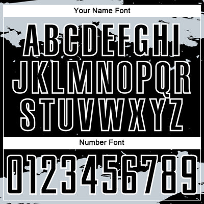 Custom Black Silver-White Abstract Fragment Art Sublimation Soccer Uniform Jersey