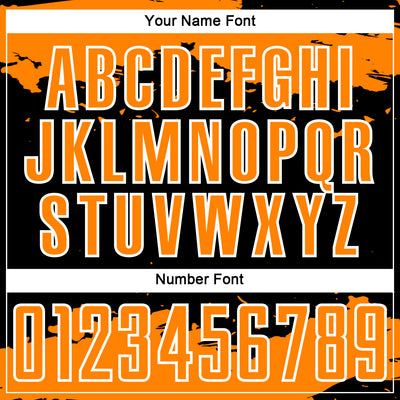 Custom Black Bay Orange-White Abstract Fragment Art Sublimation Soccer Uniform Jersey