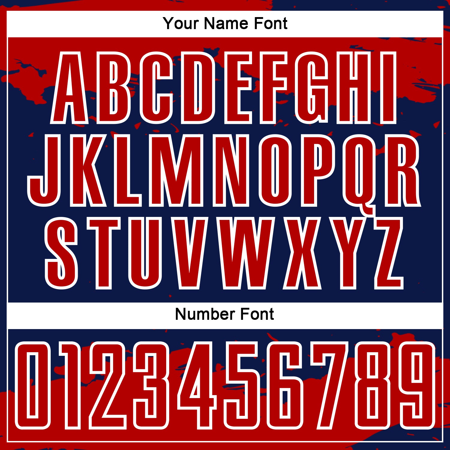 Custom Navy Red-White Abstract Fragment Art Sublimation Soccer Uniform Jersey