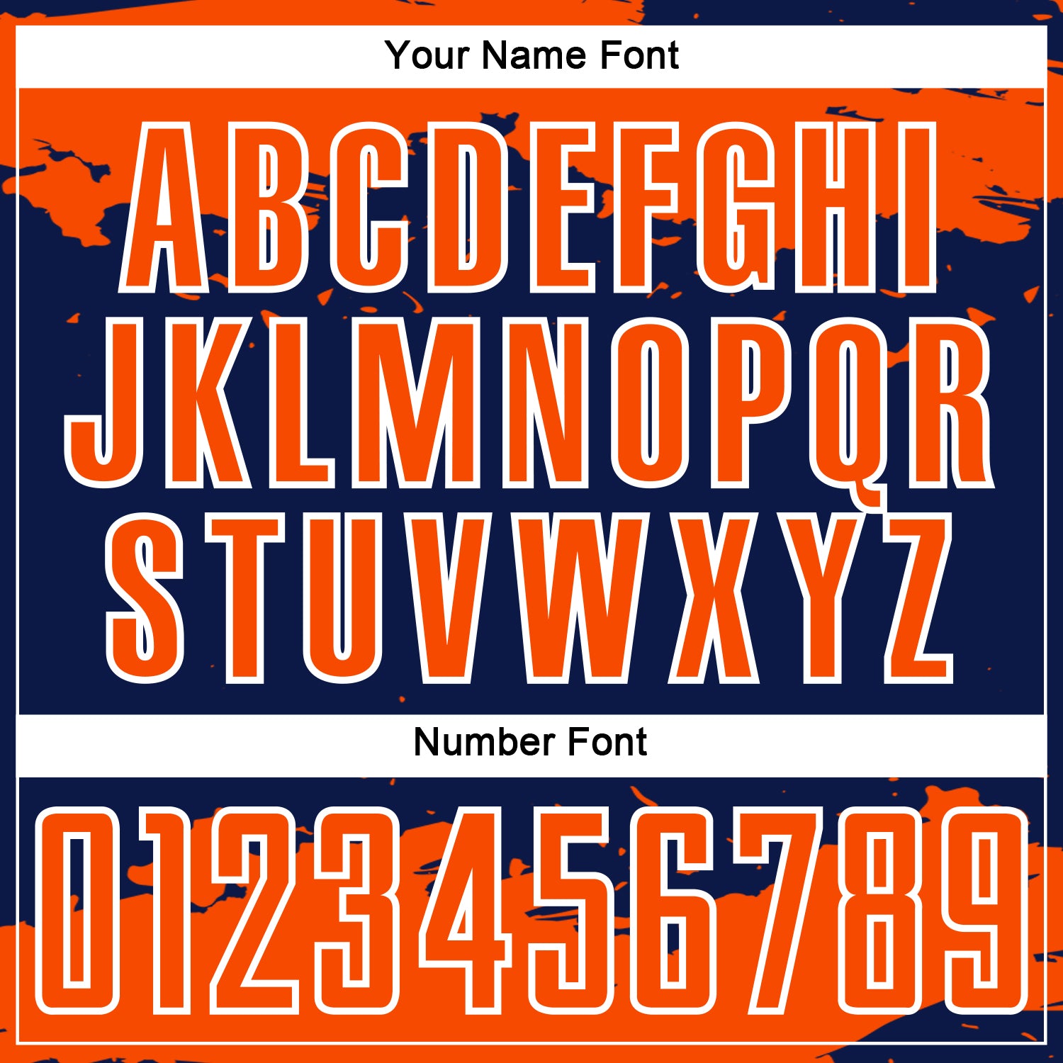 Custom Navy Orange-White Abstract Fragment Art Sublimation Soccer Uniform Jersey