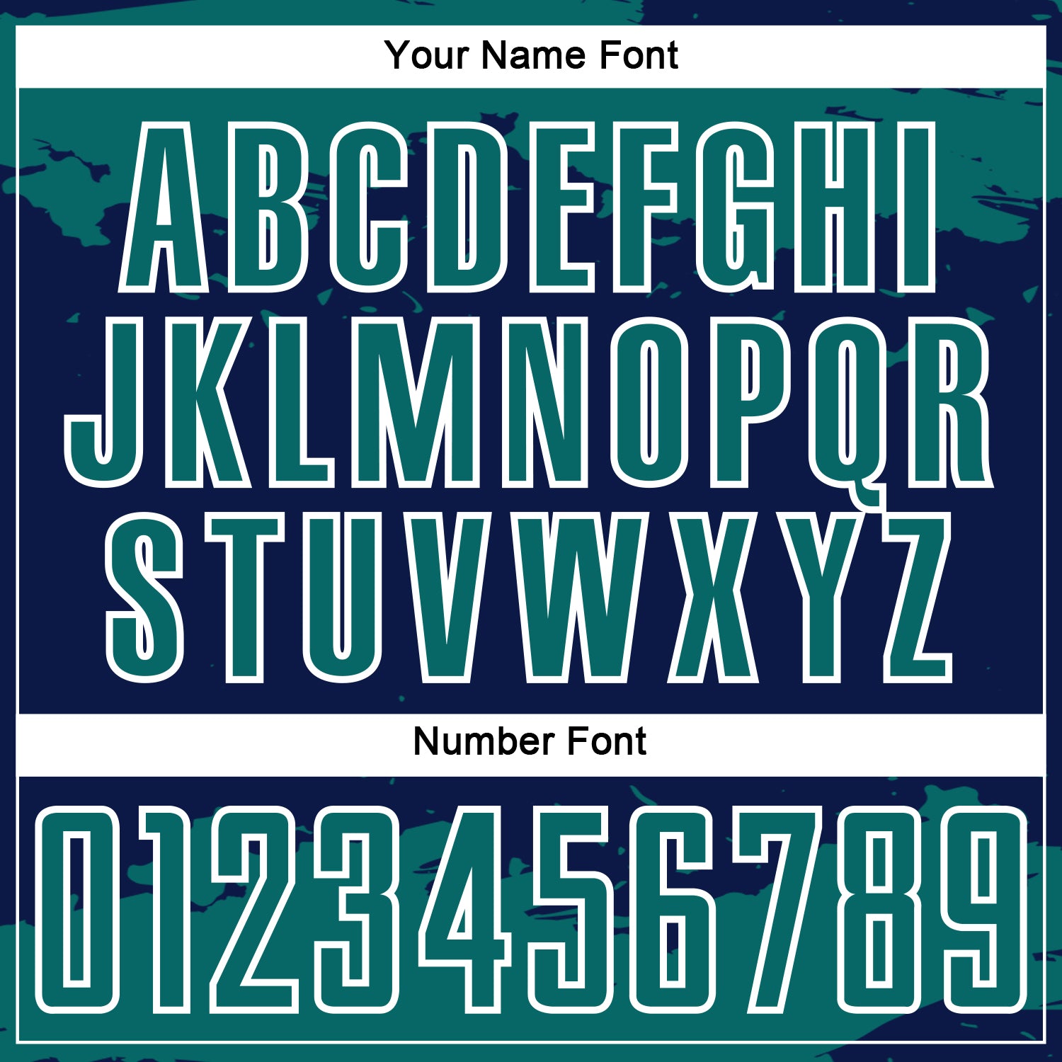 Custom Navy Teal-White Abstract Fragment Art Sublimation Soccer Uniform Jersey