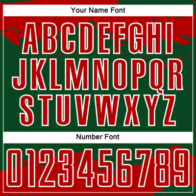 Custom Green Red-White Abstract Fragment Art Sublimation Soccer Uniform Jersey