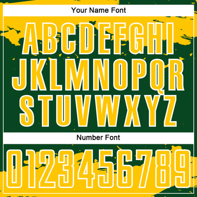 Custom Green Yellow-White Abstract Fragment Art Sublimation Soccer Uniform Jersey