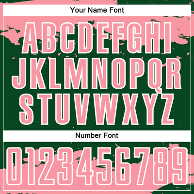 Custom Green Medium Pink-White Abstract Fragment Art Sublimation Soccer Uniform Jersey