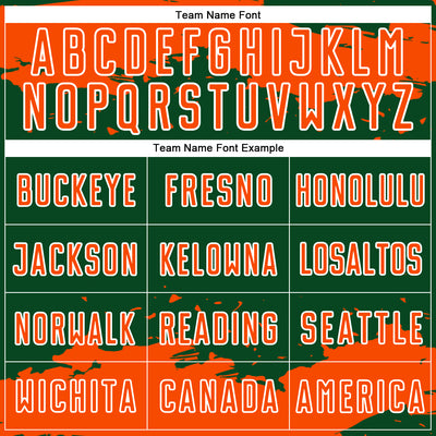 Custom Green Orange-White Abstract Fragment Art Sublimation Soccer Uniform Jersey