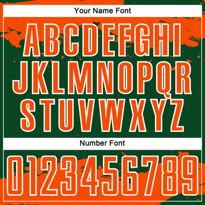 Custom Green Orange-White Abstract Fragment Art Sublimation Soccer Uniform Jersey