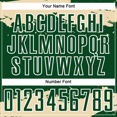 Custom Green Cream-White Abstract Fragment Art Sublimation Soccer Uniform Jersey