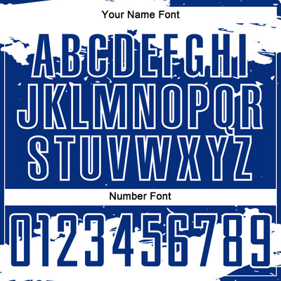 Custom Royal White Abstract Fragment Art Sublimation Soccer Uniform Jersey