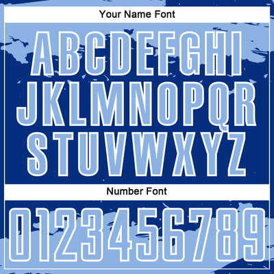 Custom Royal Light Blue-White Abstract Fragment Art Sublimation Soccer Uniform Jersey