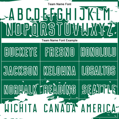 Custom Kelly Green White Abstract Fragment Art Sublimation Soccer Uniform Jersey