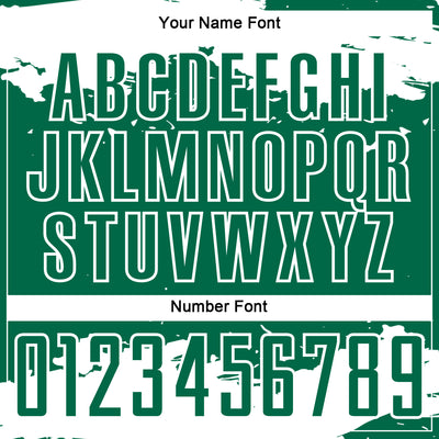 Custom Kelly Green White Abstract Fragment Art Sublimation Soccer Uniform Jersey