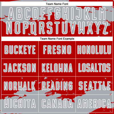 Custom Red Gray-White Abstract Fragment Art Sublimation Soccer Uniform Jersey