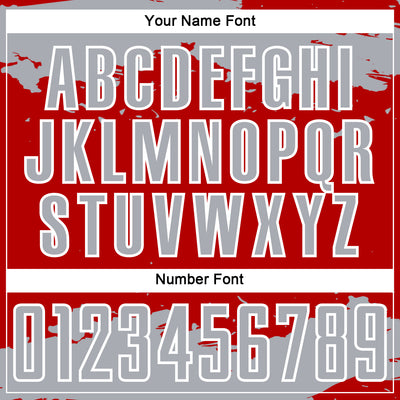 Custom Red Gray-White Abstract Fragment Art Sublimation Soccer Uniform Jersey