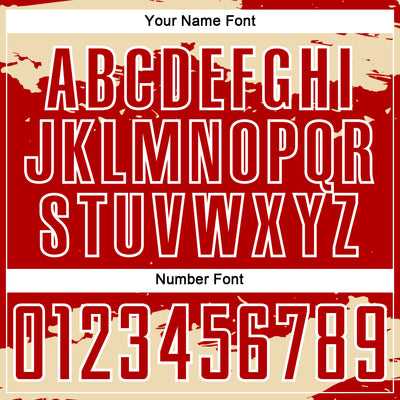 Custom Red Cream-White Abstract Fragment Art Sublimation Soccer Uniform Jersey