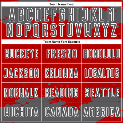 Custom Red Steel Gray-White Abstract Fragment Art Sublimation Soccer Uniform Jersey