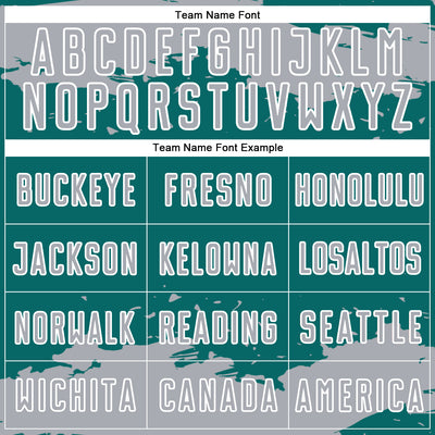 Custom Teal Gray-White Abstract Fragment Art Sublimation Soccer Uniform Jersey