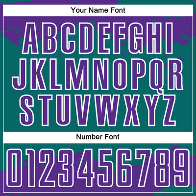 Custom Teal Purple-White Abstract Fragment Art Sublimation Soccer Uniform Jersey