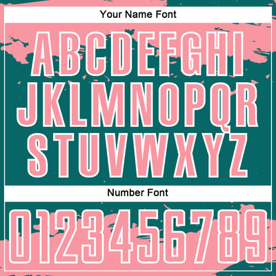 Custom Teal Medium Pink-White Abstract Fragment Art Sublimation Soccer Uniform Jersey