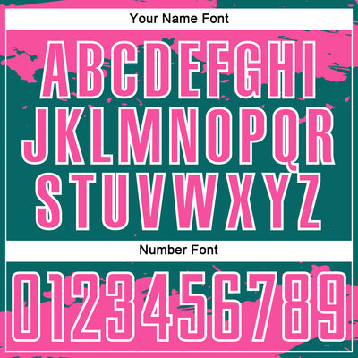 Custom Teal Pink-White Abstract Fragment Art Sublimation Soccer Uniform Jersey