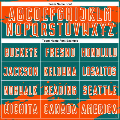 Custom Teal Orange-White Abstract Fragment Art Sublimation Soccer Uniform Jersey