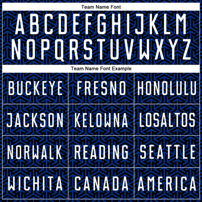 Custom Black White-Royal Geometric Arrow Sublimation Soccer Uniform Jersey