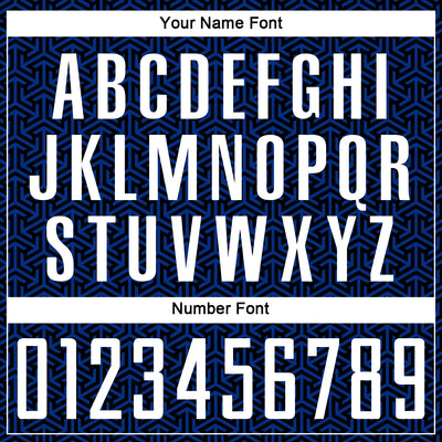 Custom Black White-Royal Geometric Arrow Sublimation Soccer Uniform Jersey