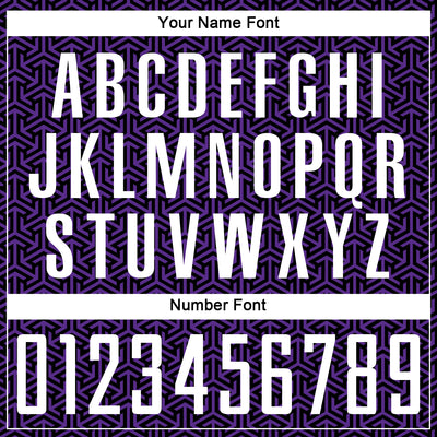 Custom Black White-Purple Geometric Arrow Sublimation Soccer Uniform Jersey