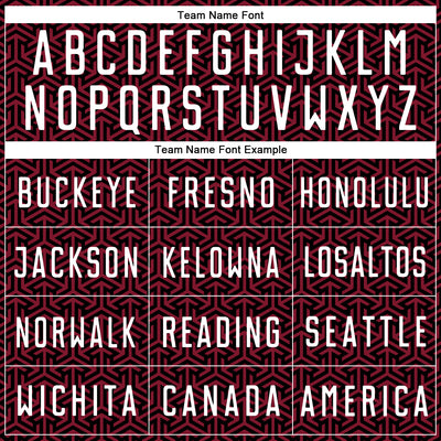 Custom Black White-Crimson Geometric Arrow Sublimation Soccer Uniform Jersey