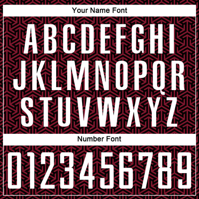 Custom Black White-Crimson Geometric Arrow Sublimation Soccer Uniform Jersey