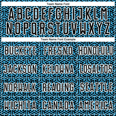 Custom Black Sky Blue-White Geometric Arrow Sublimation Soccer Uniform Jersey