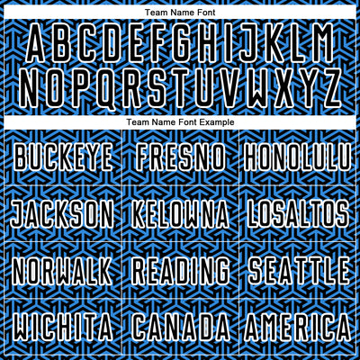 Custom Black Powder Blue-White Geometric Arrow Sublimation Soccer Uniform Jersey