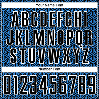 Custom Black Powder Blue-White Geometric Arrow Sublimation Soccer Uniform Jersey