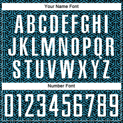 Custom Black White-Panther Blue Geometric Arrow Sublimation Soccer Uniform Jersey