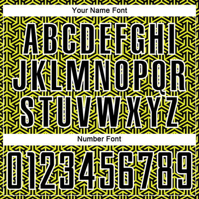 Custom Black Neon Yellow-White Geometric Arrow Sublimation Soccer Uniform Jersey