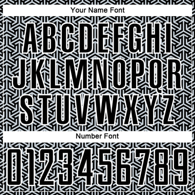 Custom Black Silver-White Geometric Arrow Sublimation Soccer Uniform Jersey