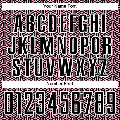 Custom Black Light Pink-White Geometric Arrow Sublimation Soccer Uniform Jersey