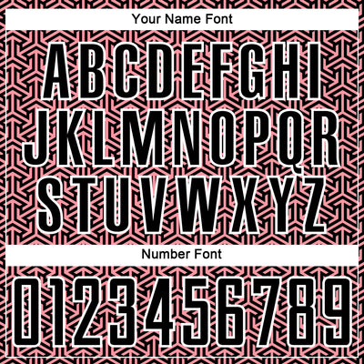 Custom Black Medium Pink-White Geometric Arrow Sublimation Soccer Uniform Jersey