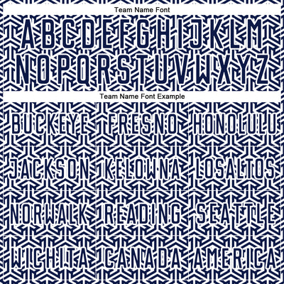 Custom Navy White Geometric Arrow Sublimation Soccer Uniform Jersey