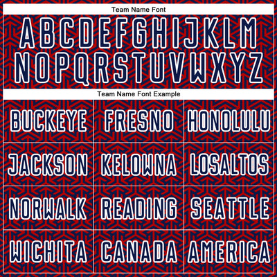 Custom Navy Red-White Geometric Arrow Sublimation Soccer Uniform Jersey