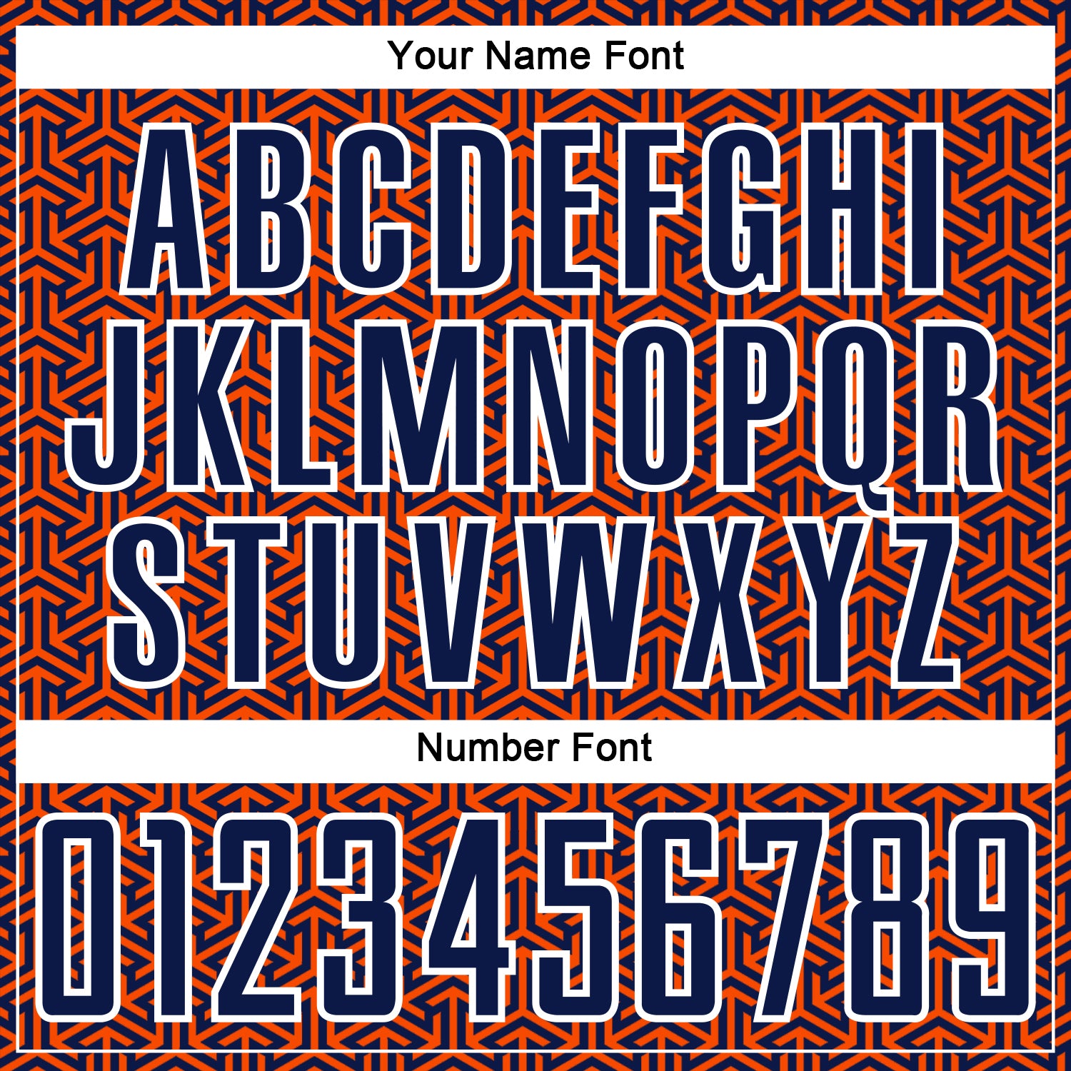 Custom Navy Orange-White Geometric Arrow Sublimation Soccer Uniform Jersey