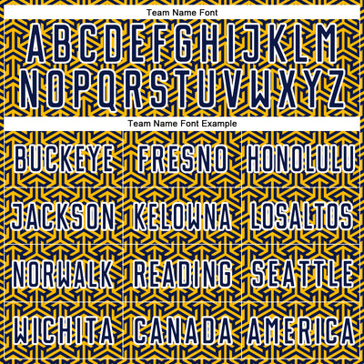 Custom Navy Gold-White Geometric Arrow Sublimation Soccer Uniform Jersey