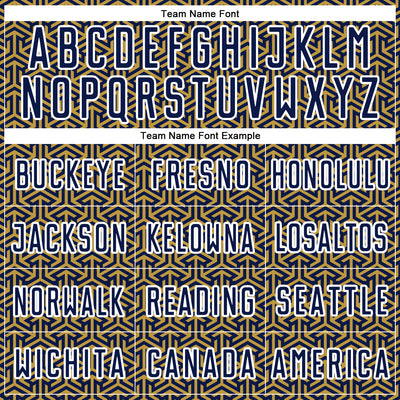 Custom Navy Old Gold-White Geometric Arrow Sublimation Soccer Uniform Jersey