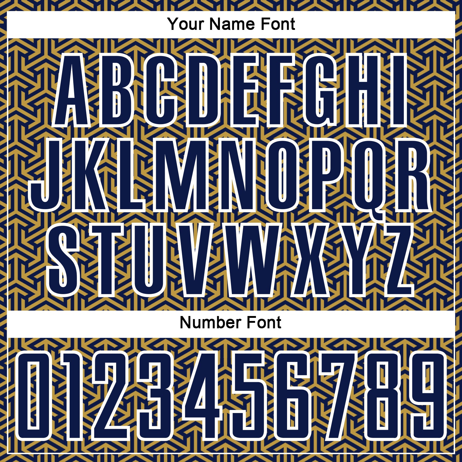 Custom Navy Old Gold-White Geometric Arrow Sublimation Soccer Uniform Jersey