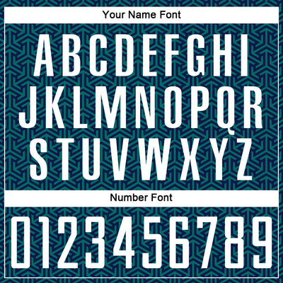 Custom Navy White-Teal Geometric Arrow Sublimation Soccer Uniform Jersey