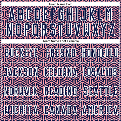 Custom Navy Medium Pink-White Geometric Arrow Sublimation Soccer Uniform Jersey