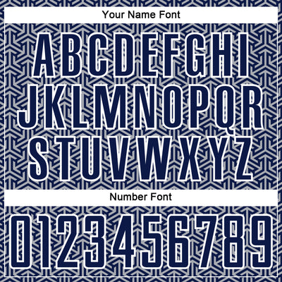 Custom Navy Gray-White Geometric Arrow Sublimation Soccer Uniform Jersey