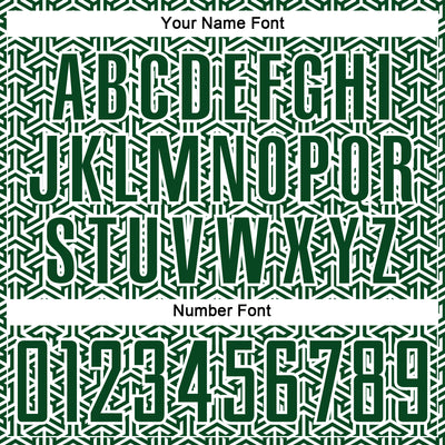 Custom Green White Geometric Arrow Sublimation Soccer Uniform Jersey
